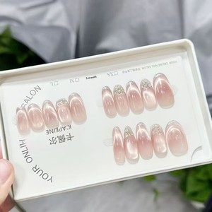 Ongles portables faits main, effet œil-de-chat pur et séduisant, ultra-fins, sans couture, nœud papillon, papillon, haut de gamme, artisanaux - Product Image 5