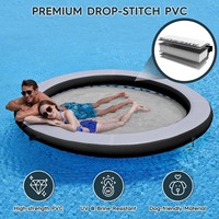 Nouvelle conception de hamac flottant gonflable rond, série HM, pour la natation en plein air, le surf, portable