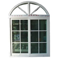 Ventana Corredera de PVC/UPVC de Diseño Simple, Ventanas de Arco Semicircular con Parte Superior Arqueada