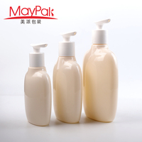 Luxe 200ml 300ml 500ml vide en plastique PET ovale Gel douche Lotion corps visage mains nettoyant shampooing bouteille