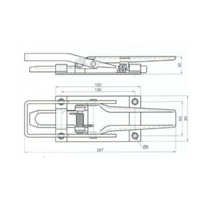 Zinc- Tailboard <b>Lock</b> Truck Fastener Parts Toggle Spring - Product Image 4