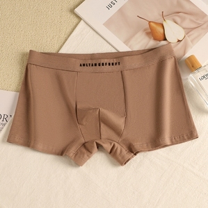 Boxer da uomo di mezza altezza in cotone intimo stile Sexy autunno inverno in maglia slip per ragazzi su misura per vita - Product Image 3