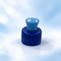 Bouchon à tirette double couleur bleu en plastique pour bouteille de liquide nettoyant