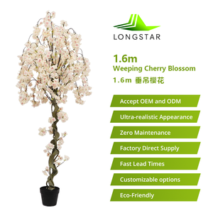Arbre artificiel en plastique de cerisier pleureur en gros, taille personnalisée, haute simulation, pour décoration de mariage, événements et maison - Product Image 4