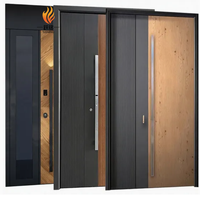 Porte de sécurité antivol en acier et bois massif avec moustiquaire en fibre de verre pour usage extérieur, disponible en commande en gros