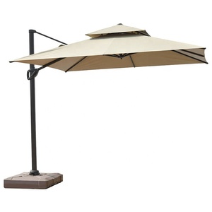 Sombrilla de jardín con precio de fábrica, 10 pies, con LED solar, tipo cantilever, con rotación de 360 grados - Product Image 5