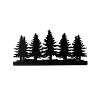 Porte-bougie personnalisé en fer noir avec impression UV/sérigraphie et découpe laser pour la maison et l'hôtellerie