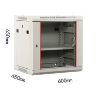 Serveur mural de 12 pouces et armoire en rack DVR Capacité de 4U à 15U avec ventilateurs et PDU pour centre de données réseau et utilisation en extérieur