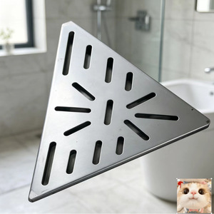 Aluminum Alloy Corner Mounted Bathroom Shelf 50X30CM Minimalist Design Durable Wall <b>Storage</b> For <b>Shower</b> Room - Product Image 4