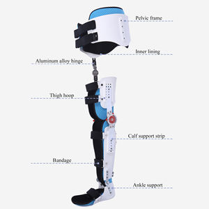 Rodillera ortopédica de aluminio con soporte de pierna ajustable con bisagras ROM Cadera Abducción Golpe Corrección Ortesis - Product Image 2
