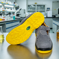 Nouvelle Chaussure de Sécurité d'Été en PU Respirant avec Tige en Toile Véritable, Embout en Acier Robuste, Antistatique et Anti-perforation pour Usine