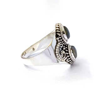 Bague en labradorite, argent sterling 925, bague en pierre précieuse, labradorite, collection artisanale, bagues fines, bijoux en argent, prix de gros - Product Image 6