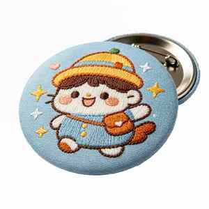 Custom Embroidery Logo Embroidered Cute Pins <b>Mini</b> Badges for <b>Backpacks</b> Student Classroom Rewards Hat Bags Coat Promotion Gift - Product Image 1