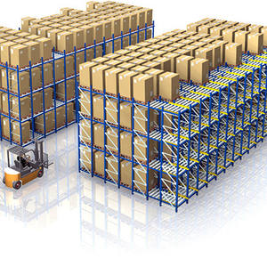 Riel de estantería de flujo de paleta de acero Estantería de gravedad Estantes de flujo de paleta Estante de flujo automático de gravedad de almacén - Product Image 1