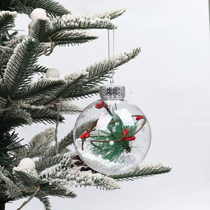 8cm Shatterproof Colorful Seamless Clear PET <b>Christmas</b> Balls 24Pcs Xmas <b>Tree</b> Window Hanging Ornaments - Product Image 4