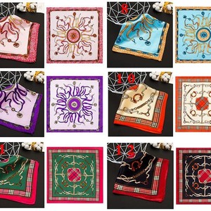 Foulard carré et mouchoirs promotionnels multicolores en coton et polyester, bandana et bandeau imprimés avec logo personnalisé pour événements et cadeaux - Product Image 6