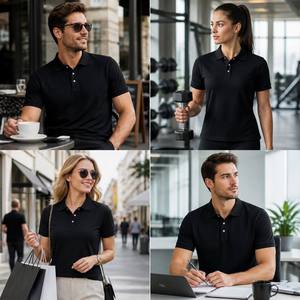 <span class=keywords><strong>Polo</strong></span> unisexe personnalisé 100% coton, respirant, à manches courtes, imprimé, t-shirts en tricot pour hommes, fabricant de haute qualité - Product Image 6