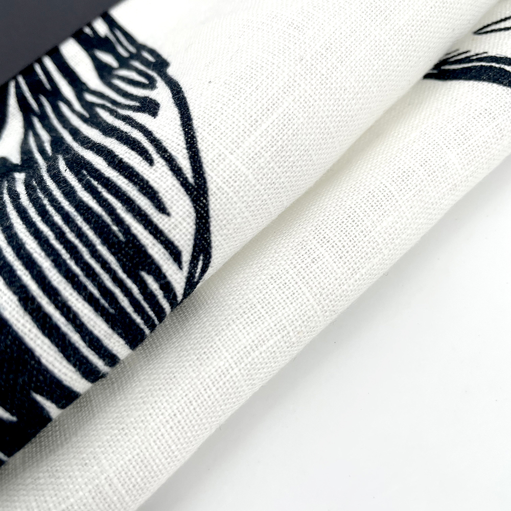 Фабричная распродажа, модный 100% льняной печатный материал для платья с пользовательским логотипом