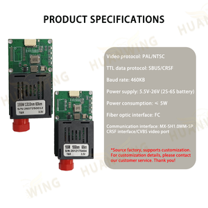 Transceptor de Video de Fibra Óptica TTL de 60KM 1310nm 1550nm, Mini Transceptor de Fibra Óptica de 0-5 Dbi, Conversor de Medios de Video de Fibra Óptica - Product Image 6