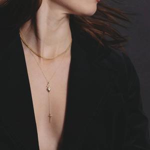 Collier en argent sterling S925 avec pierre de naissance de décembre, pendentif en forme de croix avec diamant scintillant japonais, design de chaîne de clavicule - Product Image 4