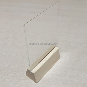 Bằng Gỗ Acrylic Giữ Dấu 6x8 Inch Kim Tự Tháp Hình Dạng Lều Chủ Thẻ T-Hình Acrylic Thẻ Kinh Doanh Hiển Thị - Product Image 6