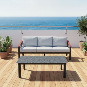 Ensemble <span class=keywords><strong>de</strong></span> canapés <span class=keywords><strong>de</strong></span> patio en aluminium imperméable moderne, meubles d'extérieur, ensemble <span class=keywords><strong>de</strong></span> canapés modulaires <span class=keywords><strong>de</strong></span> <span class=keywords><strong>jardin</strong></span> avec table basse - Product Image 4