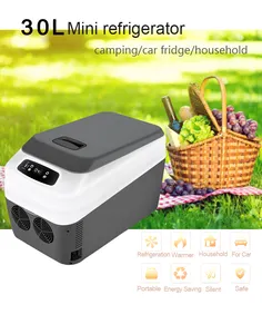 Réfrigérateur portable de voiture de 30l, réfrigérateur d'extérieur de vacances, réfrigérateur thermoélectrique de 12 volts, prix d'usine