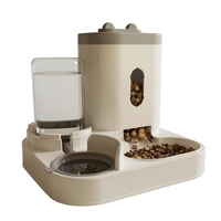 Distributeur automatique de nourriture pour chat 2-en-1 avec distributeur d'eau et gamelle à gravité pour chats d'intérieur - Yilin Pet