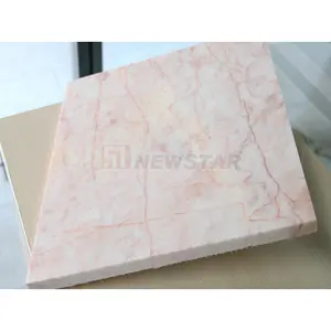 Newstar泉州卸売34x34ピンク色ローズミルク大理石の床タイル