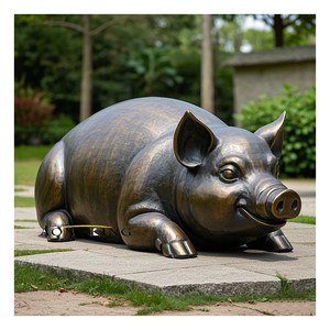 Decorazione giardino esterno in metallo animale uccello statua a grandezza naturale bronzo bronzo bronzo bronzo scultura fontana uccello - Product Image 2