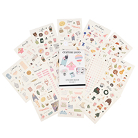 Livre d'autocollants esthétiques personnalisés 4x6 pouces, 30 pages, anti-rayures, pour journal, découpe Kiss Cut, pour scrapbooking et agenda DIY