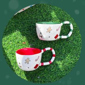 Custom Stainless Steel & Ceramic Christmas <b>Mug</b> with Bunny Ear Handle <b>Cute</b> Oversized Coffee Cup with Gift Box - Product Image 6