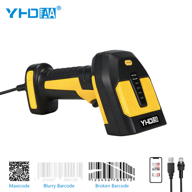 High Resolution CMOS Sensor 2D Barcode Reader Dpm Metal Engraved Code Decode Industrial Barcode Scanner