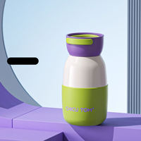 Gourde isotherme de poche 280 ml sans BPA, avec revêtement céramique, anti-fuite, mini bouteille d'eau portable, logo personnalisé, vente en gros