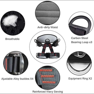 安全ギア半体構造用安全ハーネス調節可能耐久性快適 - Product Image 2
