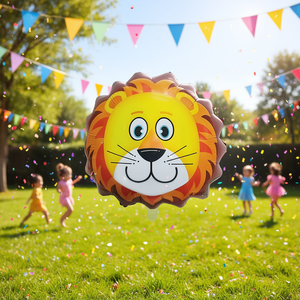 Globo de León Metalizado de 57 cm para Fiestas, Decoración Infantil para Cumpleaños - Product Image 3