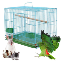 Vente en gros de cages à oiseaux en fil métallique petite cage rectangulaire pour perroquet canari Rekord équipée d'un bâton de piqûre cage à lapin haute capacité