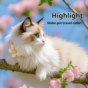 Collar para Mascotas con Correa Ajustable Reflectante con Flores Pequeñas en Relieve, Resistente, con Forro Suave e Irrompible - Product Image 4