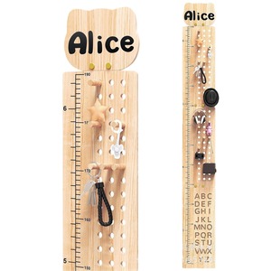Toise murale en bois transfrontalière pour enfants, ruban à mesurer mobile, cadeau pour enfants - Product Image 1