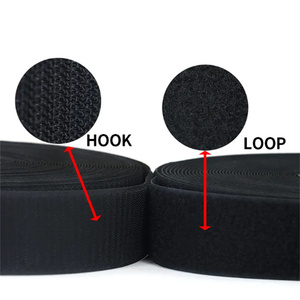 Vente en gros usine – Bande auto-agrippante noire 100 % nylon robuste à coudre, ruban auto-agrippant adhésif pour la couture - Product Image 2