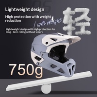 Casque de VTT tout-terrain intégral modèle 2026 en matériau PCEPS avec visière transparente, mentonnière détachable, unisexe adulte, toutes saisons