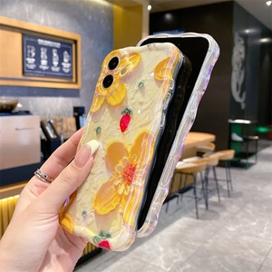 เคสโทรศัพท์แวววาวเลเซอร์ลายดอกไม้สีม่วงสีเหลืองสวยงามสำหรับ iPhone 14 PRO MAX เคสหรูหราสำหรับ iPhone 15 16 13 Pro - Product Image 3