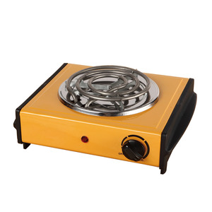 Plaque chauffante électrique à brûleur unique 1000W, température réglable, jaune, pour cuisson et ébullition - Product Image 4