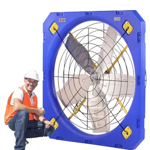 Kipas sirkulasi ternak Volume udara besar, sistem kontrol aplikasi 5 buah, kipas ventilasi unggas