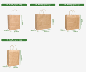 Bolsas de Papel Kraft Blancas y Marrones Impresas Personalizadas al por Mayor con Asas, Bolsas de Transporte para Restaurantes, Bolsas para Comida para Llevar - Product Image 6