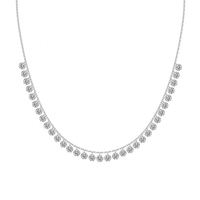Collier Pendentif Gland Dylam Charm en Argent 925 Plaqué Or 14K Rhodié, Chaîne à Maillons de 3mm avec Zirconia 5A, Bijou Inoxydable