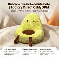 Coussin de siège en peluche aux 3 styles de fruits (avocat, aubergine, carotte) – Coussin de canapé paresseux personnalisé OEM pour la décoration intérieure