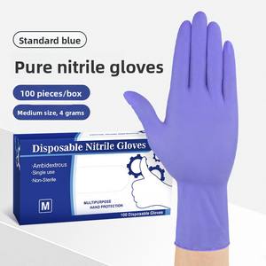 Gants en nitrile résistants aux acides et aux alcalis, résistants à l'huile, de qualité alimentaire, jetables, non stériles, à texture lisse, pour le commerce extérieur - Product Image 6