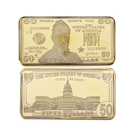 Tous les modèles de pièces de monnaie en dollars US personnalisées sont des lingots solides plaqués or en stock