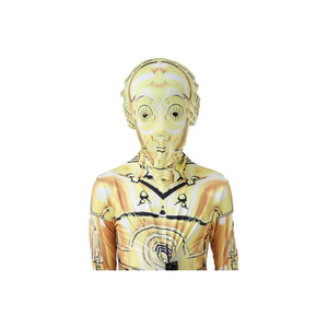 Costume de robot Star Wars C3PO, combinaison ajustée, tenue de cosplay unisexe pour adulte, Halloween - Product Image 2